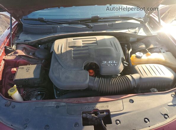 2C3CDXBG3KH668236 2019 DODGE CHARGER Красный Вид задней части салона
