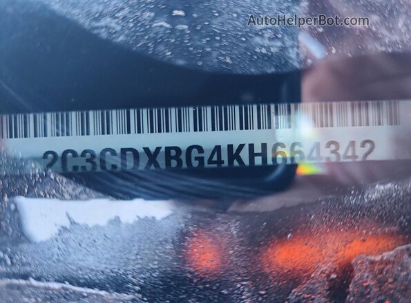 2C3CDXBG4KH664342 2019 DODGE CHARGER Серый Вид подкапотного пространства