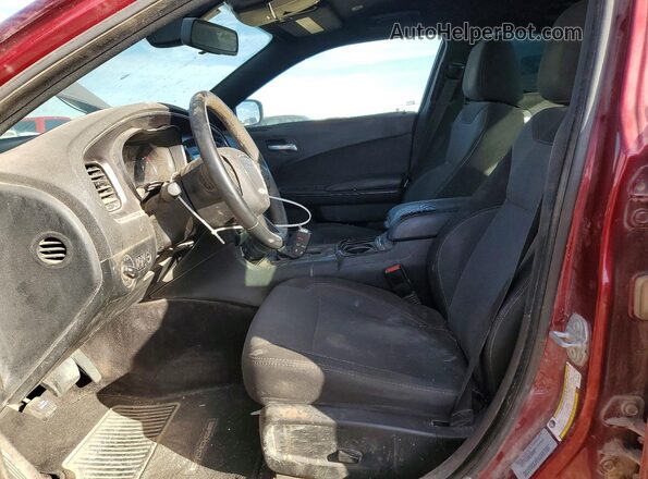 2C3CDXBG7HH539618 2017 DODGE CHARGER Бордовый Вид салона спереди