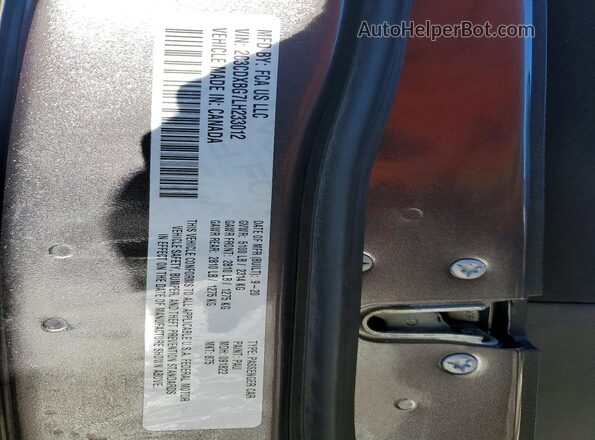 2C3CDXBG7LH233012 2020 DODGE CHARGER Серый Вид подкапотного пространства