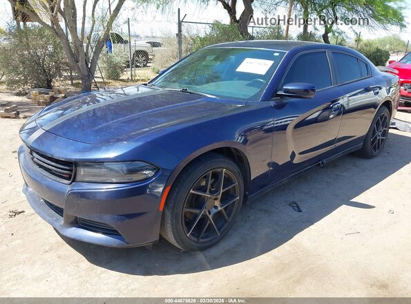 2C3CDXBG8GH117680 2016 DODGE CHARGER Синий Передняя левая четверть