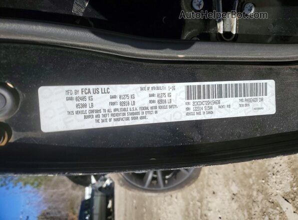 2C3CDXCT2GH154638 2016 DODGE CHARGER Black Engine compartment view