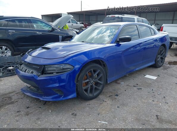 2C3CDXCT4MH625460 2021 DODGE CHARGER Blue Առջևի ձախ երեք քառորդ տեսարան
