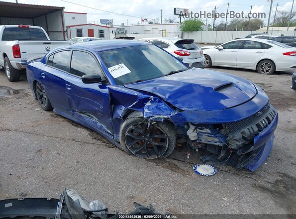 2C3CDXCT4MH625460 2021 DODGE CHARGER Blue Առջևի աջ