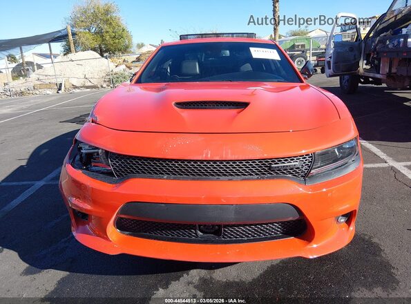 2C3CDXCT5PH505073 2023 DODGE CHARGER Orange Rear interior view