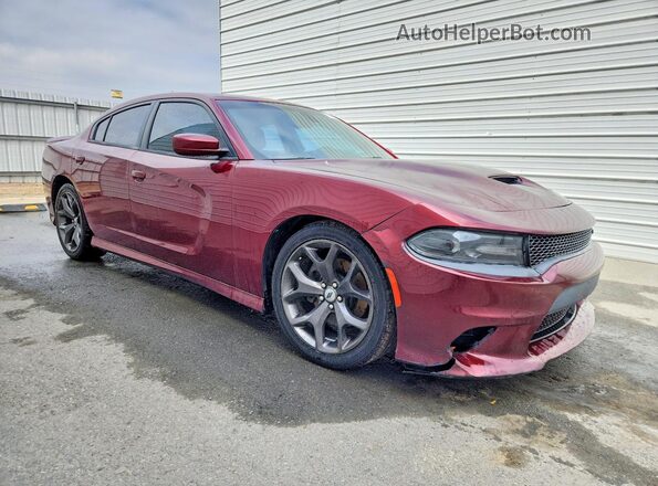 2C3CDXCT6KH721684 2019 DODGE CHARGER Burgundy წინა მარჯვენა