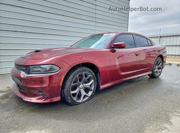 2C3CDXCT6KH721684 2019 DODGE CHARGER Burgundy წინა მარცხენა ხედი სამი მეოთხედიდან