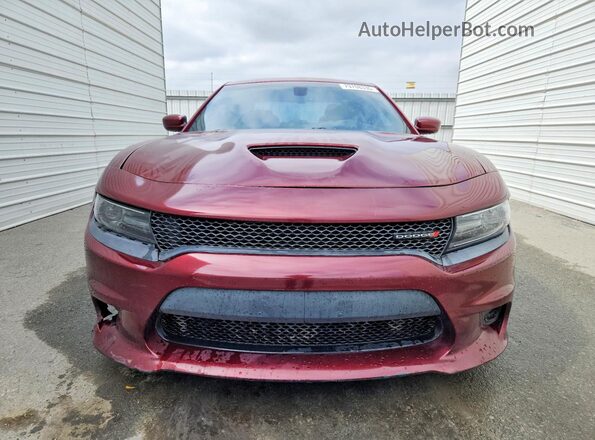 2C3CDXCT6KH721684 2019 DODGE CHARGER Burgundy წინა ხედი