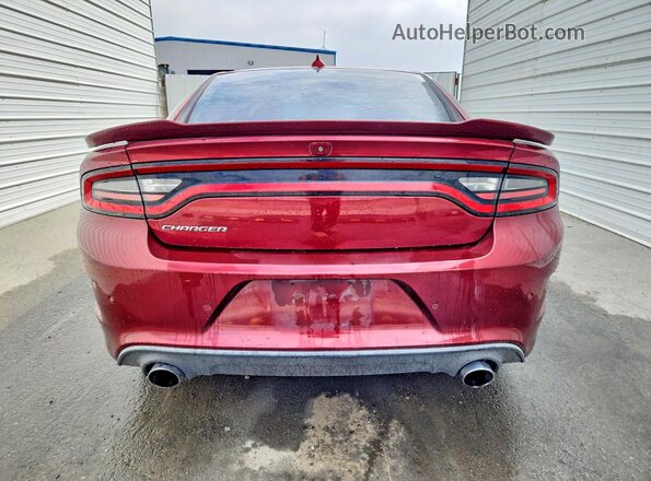 2C3CDXCT6KH721684 2019 DODGE CHARGER Burgundy უკანა ხედი