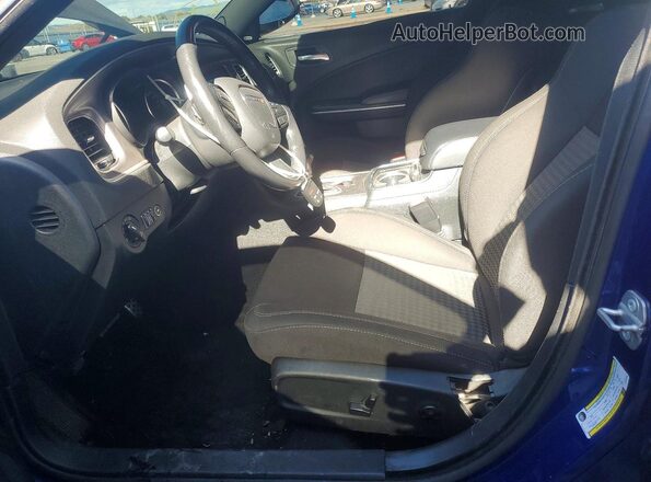 2C3CDXGJ0LH107496 2020 DODGE CHARGER Blue Widok wnętrza z przodu
