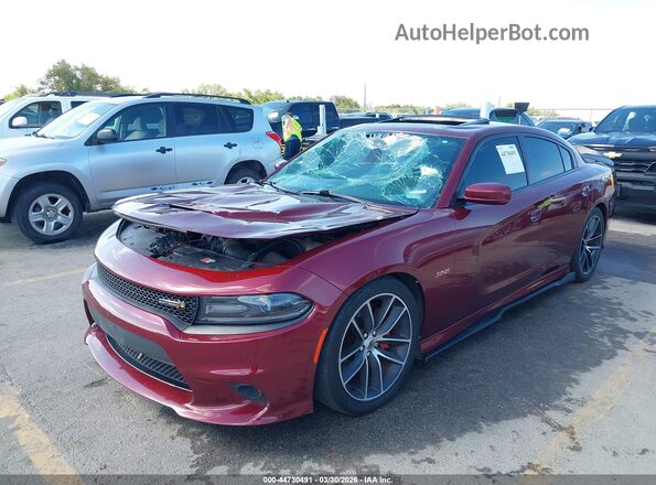 2C3CDXGJ3HH619003 2017 DODGE CHARGER Красный Передняя левая четверть