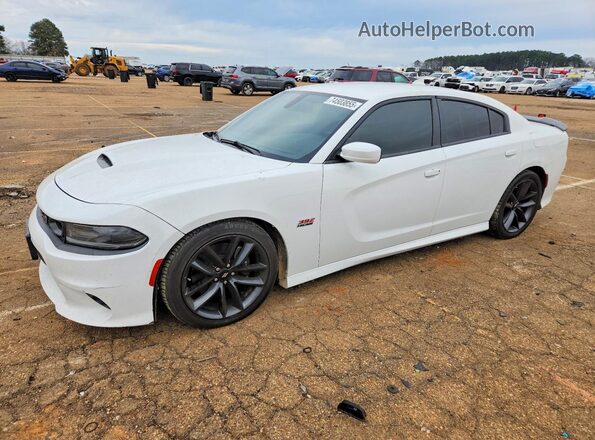 2C3CDXGJ3KH558842 2019 DODGE CHARGER White Առջևի ձախ երեք քառորդ տեսարան