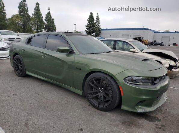 2C3CDXGJ4KH742672 2019 DODGE CHARGER Зеленый Передняя правая четверть