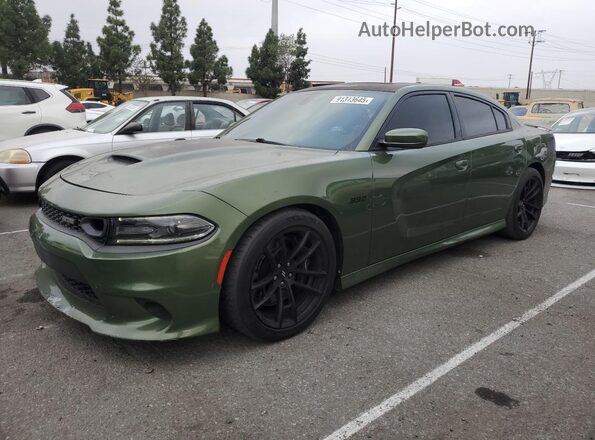 2C3CDXGJ4KH742672 2019 DODGE CHARGER Зеленый Передняя левая четверть