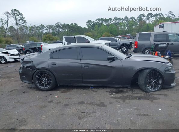 2C3CDXGJ4NH257646 2022 DODGE CHARGER Gray Вид задньої частини салону