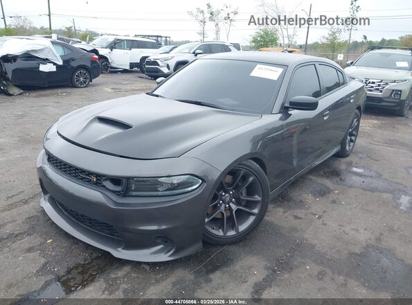 2C3CDXGJ4NH257646 2022 DODGE CHARGER Gray Передня ліва чверть
