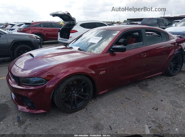 2C3CDXGJ4PH698714 2023 DODGE CHARGER Бордовый Передняя левая четверть