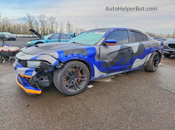 2C3CDXGJ9LH213526 2020 DODGE CHARGER Синий Передняя левая четверть