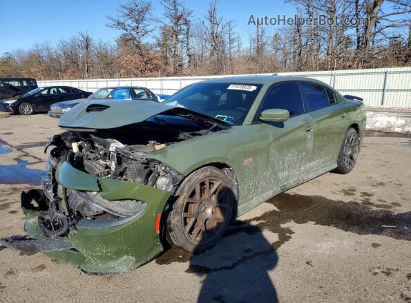 2C3CDXGJXKH666388 2019 DODGE CHARGER Green Front left