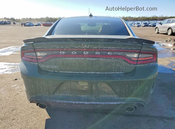 2C3CDXGJXKH666388 2019 DODGE CHARGER Green Rear view