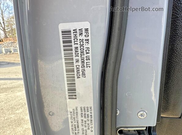 2C3CDXGJXMH515487 2021 DODGE CHARGER White Rear interior view
