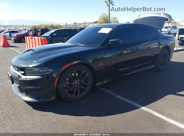 2C3CDXGJXNH191538 2022 DODGE CHARGER Black წინა მარცხენა ხედი სამი მეოთხედიდან
