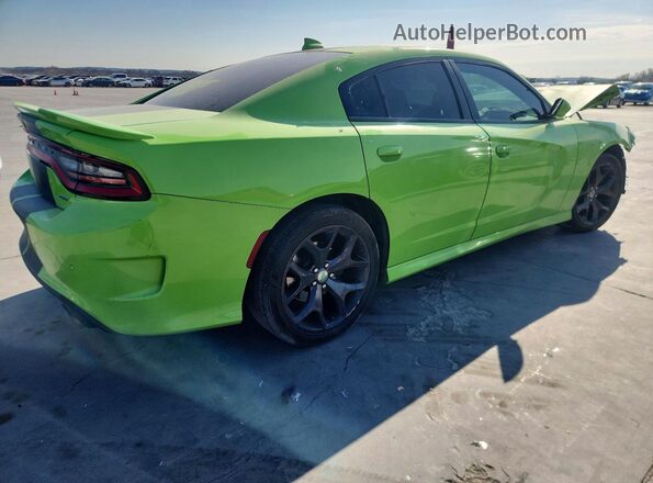 2C3CDXHG0KH672798 2019 DODGE CHARGER Зеленый Задняя правая четверть
