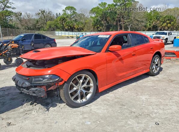 2C3CDXHG0LH153624 2020 DODGE CHARGER Оранжевый Задняя левая четверть