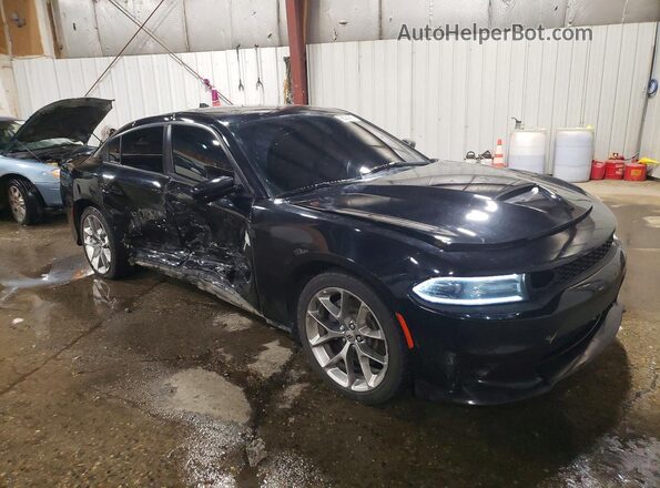 2C3CDXHG3KH614703 2019 DODGE CHARGER Black Передня права чверть