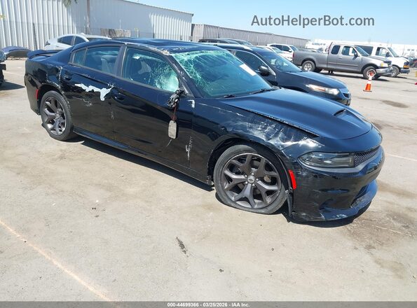 2C3CDXHG6KH567280 2019 DODGE CHARGER Черный Передняя правая четверть