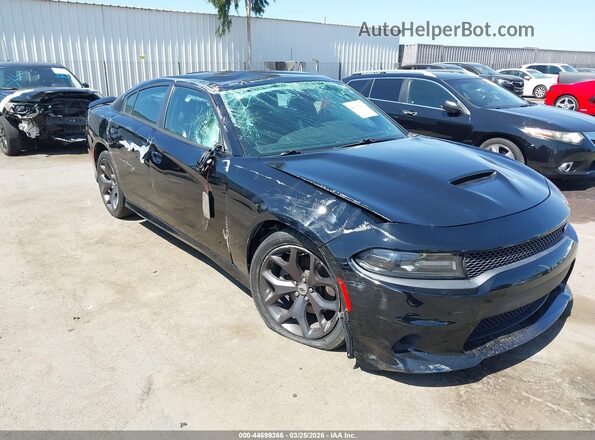 2C3CDXHG6KH567280 2019 DODGE CHARGER Черный Вид спереди