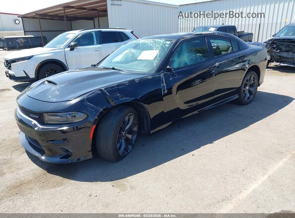 2C3CDXHG6KH567280 2019 DODGE CHARGER Черный Передняя левая четверть