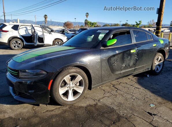 2C3CDXHG7HH523670 2017 DODGE CHARGER Черный Передняя левая четверть