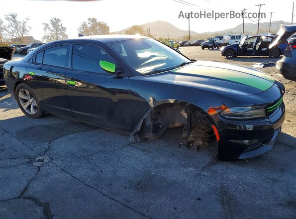 2C3CDXHG7HH523670 2017 DODGE CHARGER Черный Передняя правая четверть