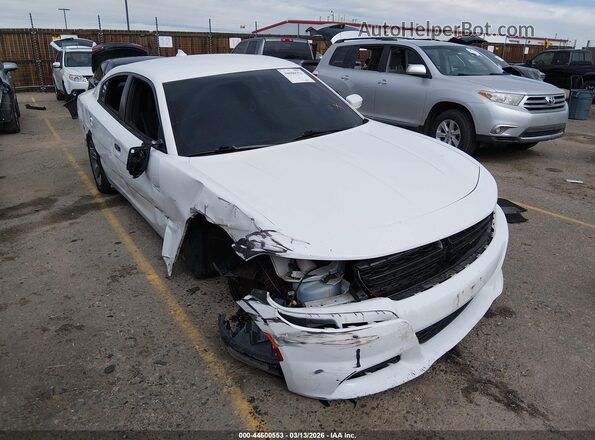 2C3CDXHG9JH176395 2018 DODGE CHARGER Белый Передняя правая четверть