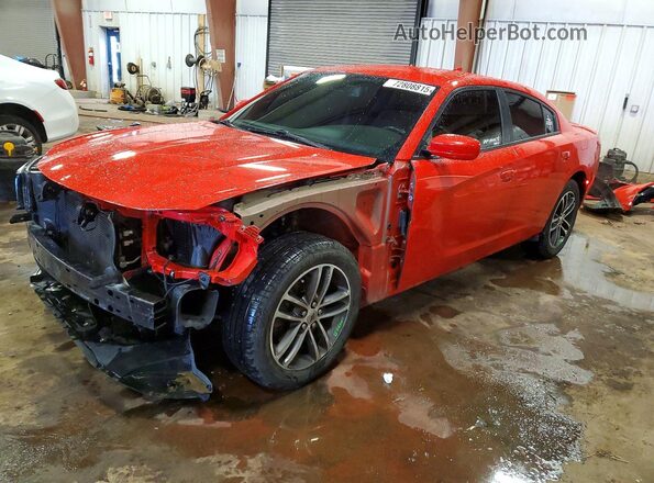 2C3CDXJG3KH675849 2019 DODGE CHARGER Красный Передняя левая четверть