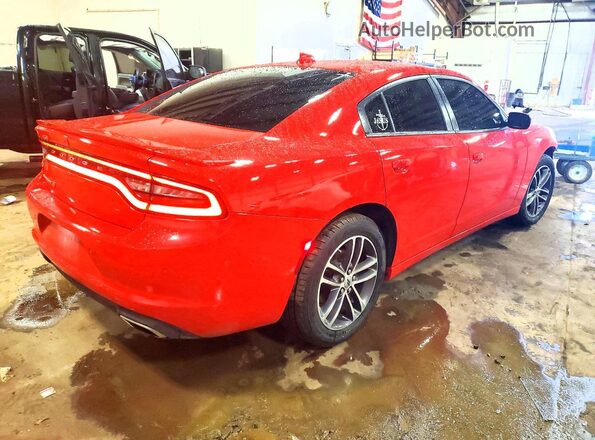 2C3CDXJG3KH675849 2019 DODGE CHARGER Красный Задняя правая четверть