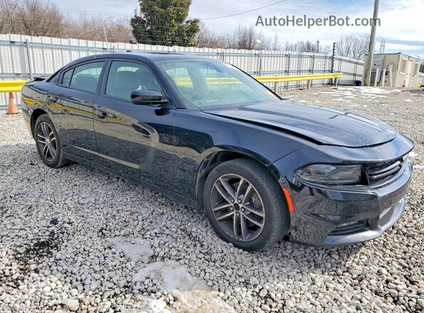 2C3CDXJG5KH580192 2019 DODGE CHARGER Черный Передняя правая четверть