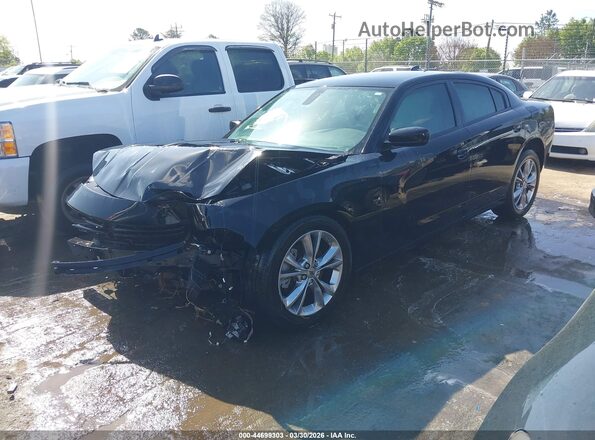 2C3CDXJG5PH675889 2023 DODGE CHARGER Black Առջևի ձախ երեք քառորդ տեսարան