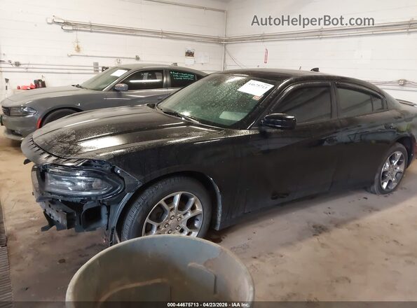 2C3CDXJG7GH136786 2016 DODGE CHARGER Black Առջևի ձախ երեք քառորդ տեսարան