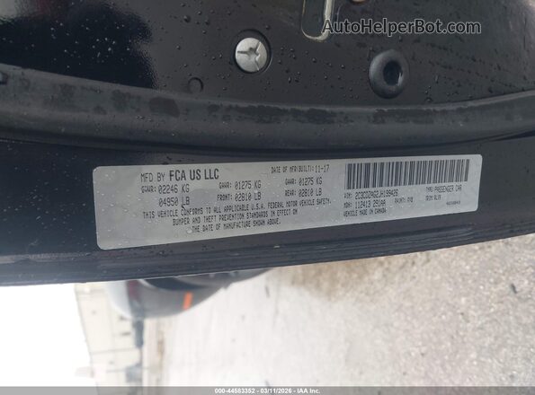 2C3CDZAG2JH199426 2018 DODGE CHALLENGER Black Vista del compartimento del motor