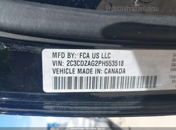 2C3CDZAG2PH553518 2023 DODGE CHALLENGER Черный Вид подкапотного пространства