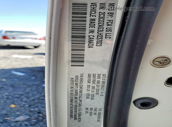 2C3CDZAG3LH237023 2020 DODGE CHALLENGER Белый Вид подкапотного пространства