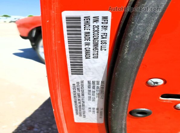 2C3CDZAG8MH577270 2021 DODGE CHALLENGER Orange Շարժիչի բաժամունքի տեսք