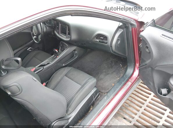 2C3CDZAGXJH255175 2018 DODGE CHALLENGER Maroon Widok wnętrza z przodu