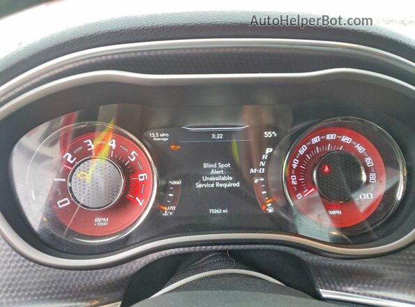 2C3CDZC93GH152882 2016 DODGE CHALLENGER Красный Вид щитка приборов
