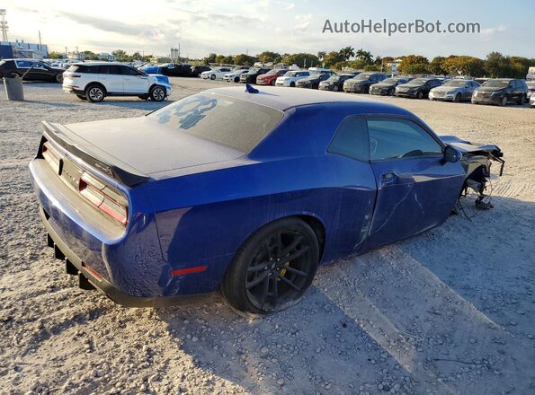 2C3CDZFJ0MH645081 2021 DODGE CHALLENGER Синий Задняя правая четверть