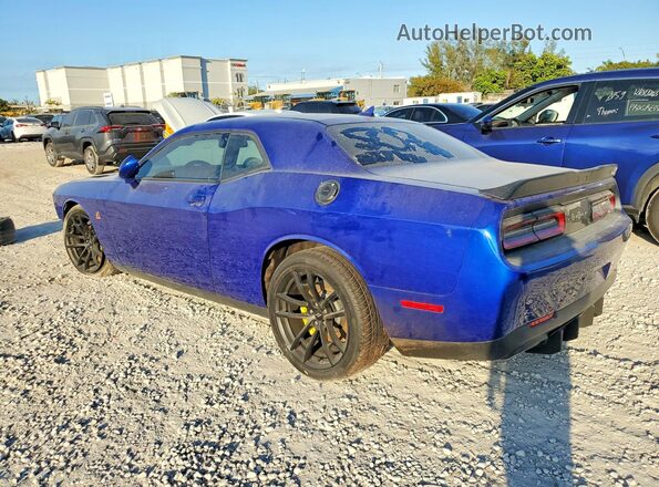 2C3CDZFJ0MH645081 2021 DODGE CHALLENGER Синий Задняя левая четверть