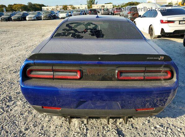 2C3CDZFJ0MH645081 2021 DODGE CHALLENGER Синий Вид сзади