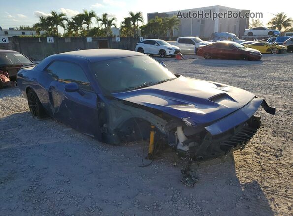 2C3CDZFJ0MH645081 2021 DODGE CHALLENGER Синий Передняя правая четверть